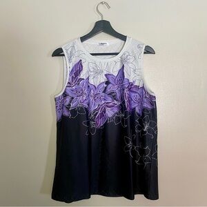 Zeagoo Purple Floral Tank Top